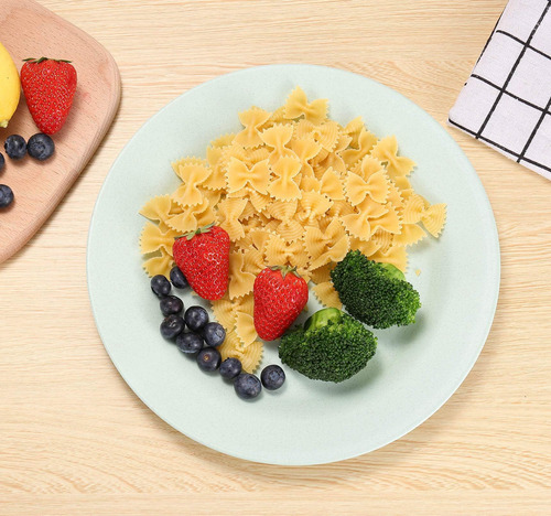 Platos De Paja De Trigo Luckyzone - Plato Reutilizable Y Inq