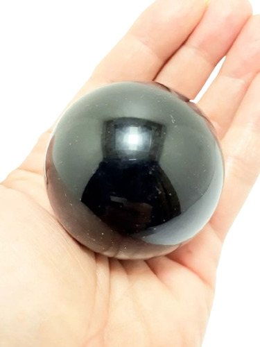 Esfera Bola Obsidiana Negra P/semipreciosas  - Mahalpiedras