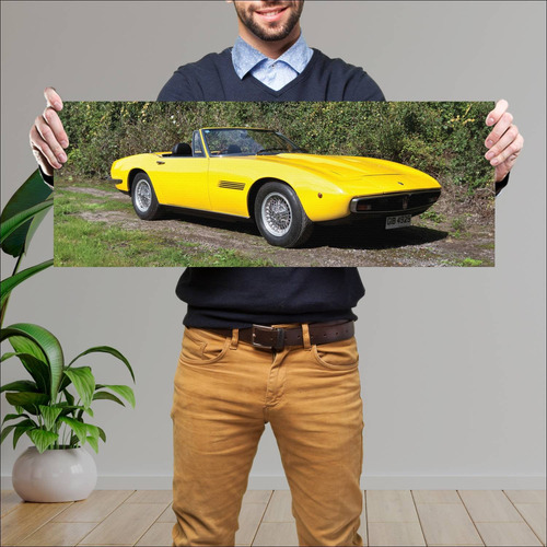 Cuadro 30x80cm Auto 1969 Maserati Ghibli Spyder 74