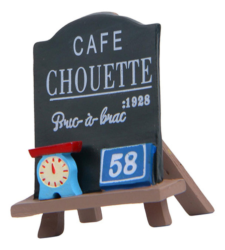 Tablero De Cafetería De Casa De Muñecas Letrero De