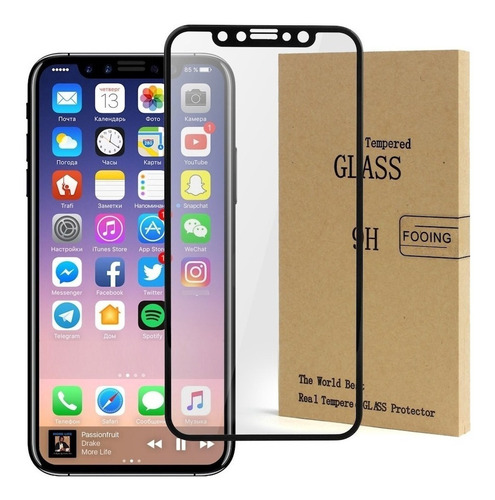Protector Vidrio Templado Para iPhone XS X 10 3d - Colocado®