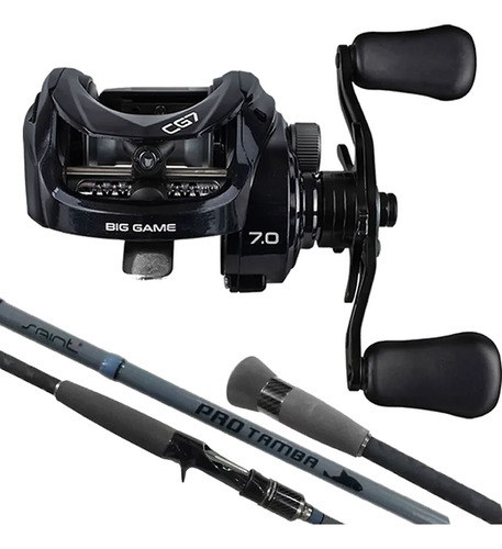 Kit Pesca Pesada Carretilha Big Game Vara Pro Tamba 2,70mt