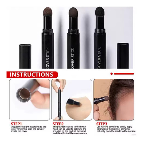 Lápiz Sombra Mlsmile Cubre Canas Y Calvicie Barba Tinte