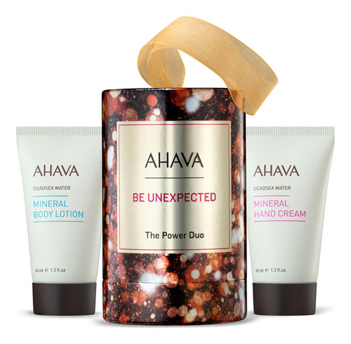 Ahava The Power Duo Gift Set, Incluye Loción Corporal Mine.