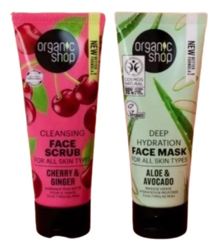 Organic Shop Mascara Y Exfoliante Cherry Zapallo Aloe Vera 