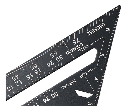 Urjumpea 7 Institución Regla Triangular De Techo 90 ° Ruler