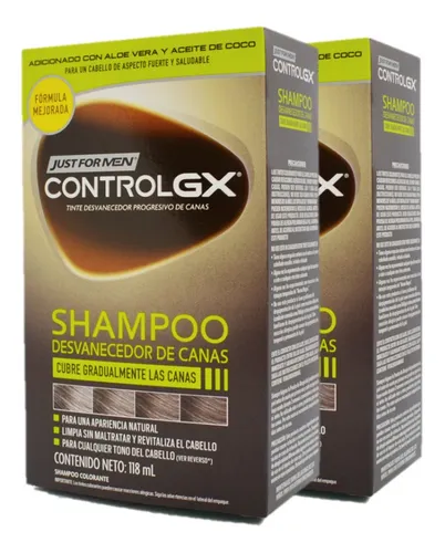 Kit 2 Shampoo Anticanas Y Oscurecedor Just For Men 118ml