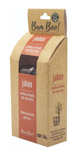 Imagen 8 de 9 de Jabon Artesanal Carbón Activado Y Vino Tinto 100 G Bam Boo!