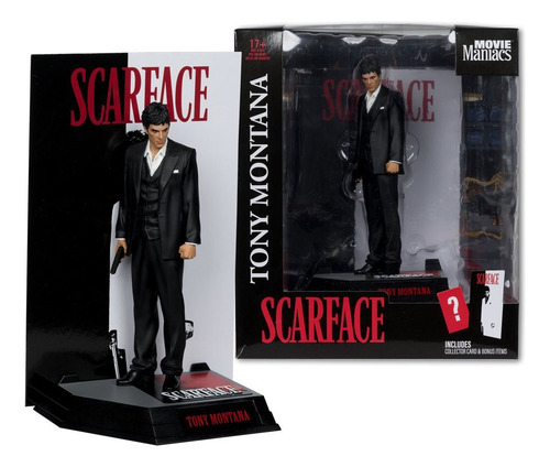 Tony Montana Movie Maniacs Posed Figure 6 Inch