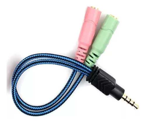 Cable Adaptador Convertidor Plug 2 A 1 Audio Y Micrófono