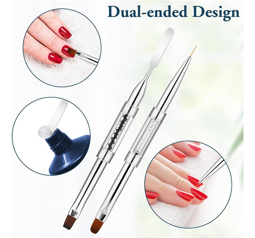 2 Cepillos De Uñas De Gel Duro, Cepillo De Punta Francesa, C
