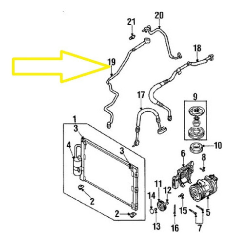 Tuberia De Aire Acondicionado De Daewoo Lanos 97-02 100% Org