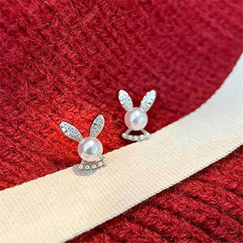 Dainty Rabbit Cubic Zirconia Stud Pendientes Para Mujeres Ni