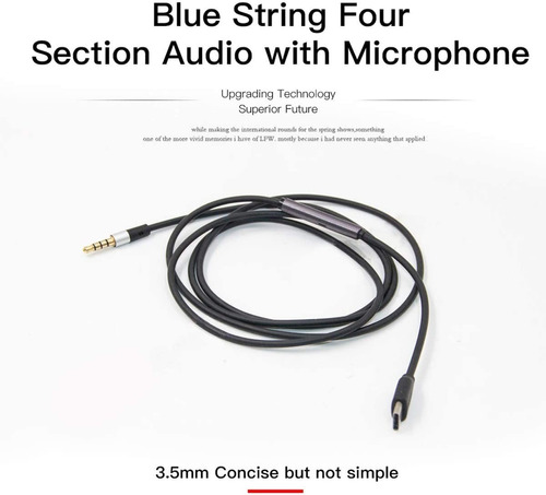 Cable Usb C  A 3.5mm Bluedio Auriculares Cable Estéreo 