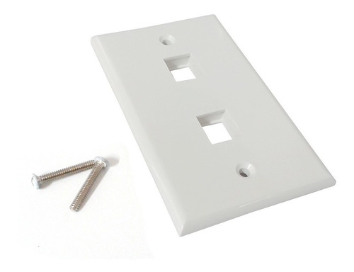 Face Plate Placa Pared De 2 Jack Xcase Paquete 100 Piezas