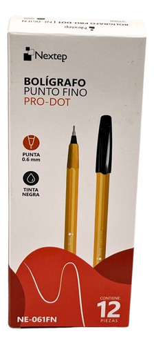 Boligrafo Nextep Pro-dot Punta Fina .6 Mm C/12 Plumas 