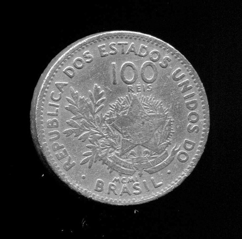Moeda Brasil República 100 Réis 1901 Mcmi Níquel V54 - L.844