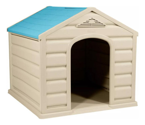 Casa Para Perros De Razas Pequeñas Rimax Taupe/azul