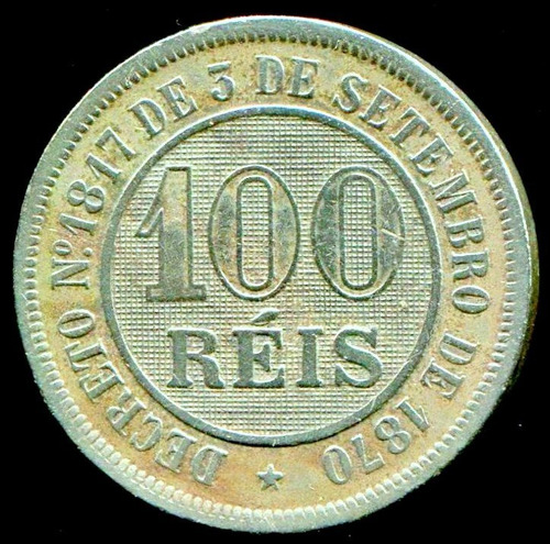 Moeda Brasil Império 100 Réis 1886 Frete Grátis L.4286