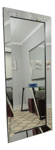 Demoglass Espelho Grande De Chão Decorativo Slim Fit C180 X A80 X L3 Cor Da Moldura Prateado