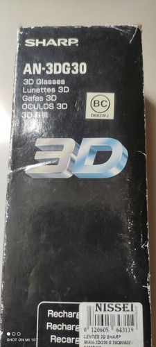 Lentes 3d Sharp 3dg30 3dg40 3dg20 100%originales Y Nuevos
