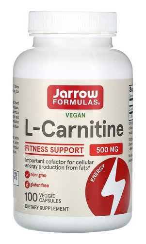 Jarrow Formulas L-carnitina 500mg 100 Cápsulas Vegetales Sfn