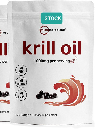 Krill Oil 1000 Mg Astaxantina Omega 3 - 120 Capsulas Blandas