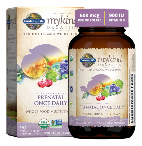 Garden Of Life Mykind Organics - Vitaminas Prenatales, 90 Co