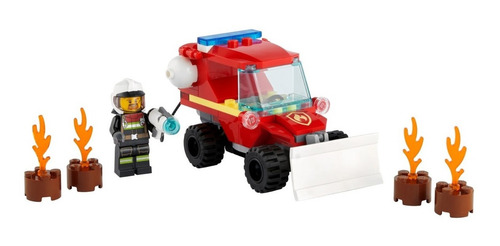 Imagen 3 de 5 de Lego® City - Furgoneta De Asistencia De Bomberos (60279) Cantidad De Piezas 87