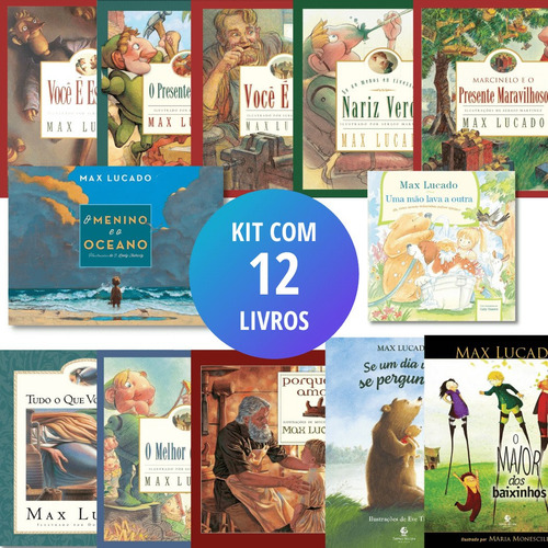Kit Max Lucado Infantil Coleção Completa (12 Livros), De Max, Lucado., Vol. 12. Editorial Editora Desconhecida Em Português