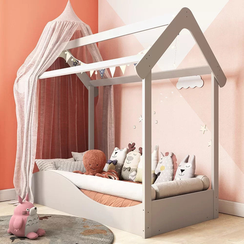 Mini Cama Infantil Montessoriana Uli Móveis Peroba Ia