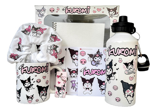 Box Kuromi Ideal Regalo *taza+hoppy+scrunchie+etc*