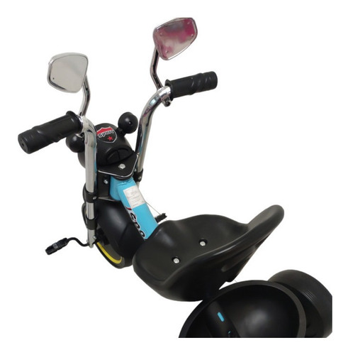 Triciclo Infantil Para Niños Con Canasto Salpicadera Luz Y Color Azul