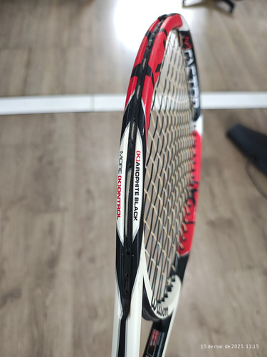 Raquete Wilson Six.one Tour (k)factor 340g Roger Federer. Branco-vermelho-preto