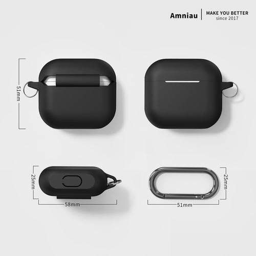Imagen 8 de 11 de Funda Para AirPods 3era Gen Negro