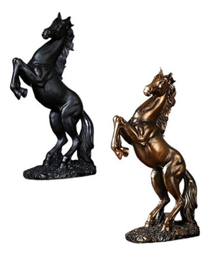 Anriy 2pcs Caballo Estatua Decoración Del Hogar Escultura