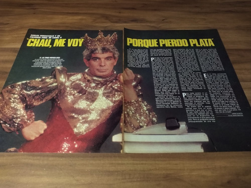 (z238) Carlos Perciavalle * Clippings Revista 2 Pgs * 1985