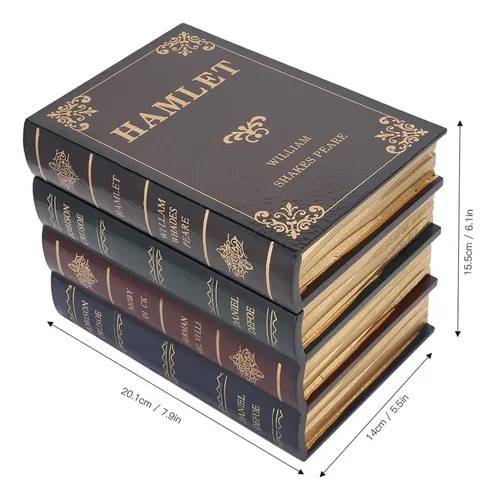Cajas En Forma De Libro De Madera De Nanddi, Caja De De De A