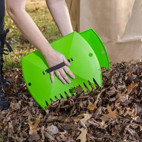 Recogedor De Hojas Manual: Rastrillo De Mano Portátil De 2 Piezas Para Jardín | Fácil Y Ligero