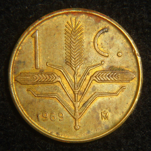 Moneda 1 Centavo 1969 Espiga Fecha Clave