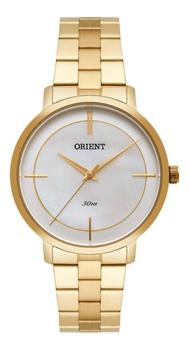 Relogio Feminino Orient Dourado Fundo Madrepérola Branca