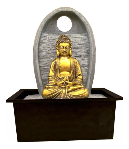 Fuente De Agua Yoga Buda Monje Meditación Relax 29cm 