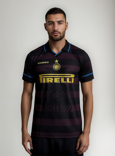 Camisa Inter De Milão 10 Ronaldo Retrô Il 1996/97