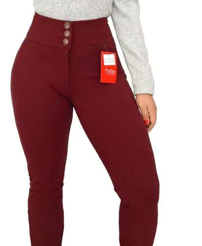 Pantalon Tipo Mujer Tiro Alto Stretch Platine Original