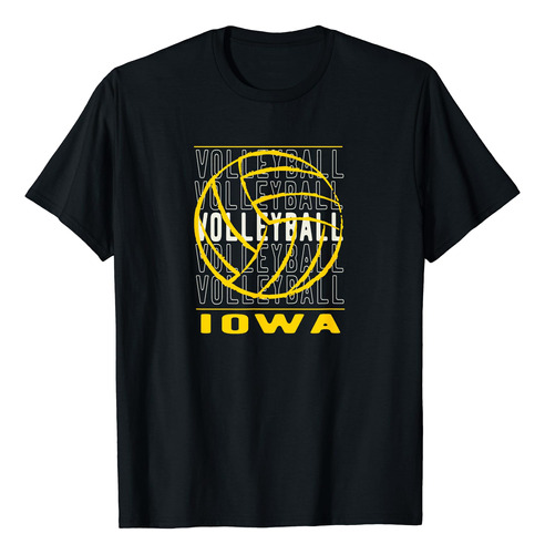 Camiseta De Voleibol Iowa, Negro, S