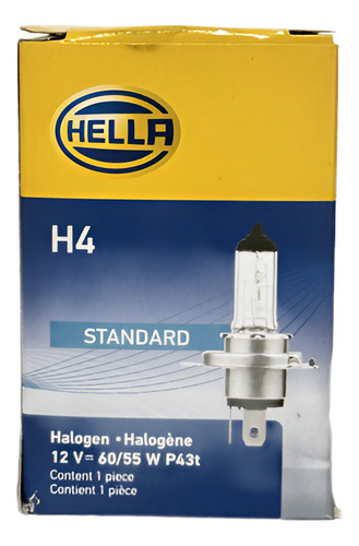 Lampara H4 Alta Y Baja Hella 60/55 W X 2