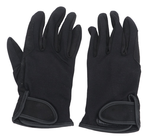 Guantes De Equitación Para Hombre Y Mujer, 1 Par, Negros, An