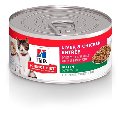 Alimento Para Gato Hill's Science Diet Kitten Lata 156gr