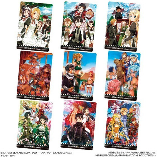 Sword Art Online 10th Anniversary Bandai Wafer Caja 20 Sobre