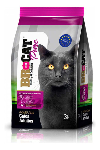 Concentrado Gato Br For Cat Pure Adulto Pollo 3 Kg